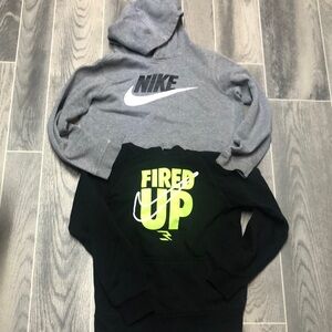 Nike Gray and Black Hoodies